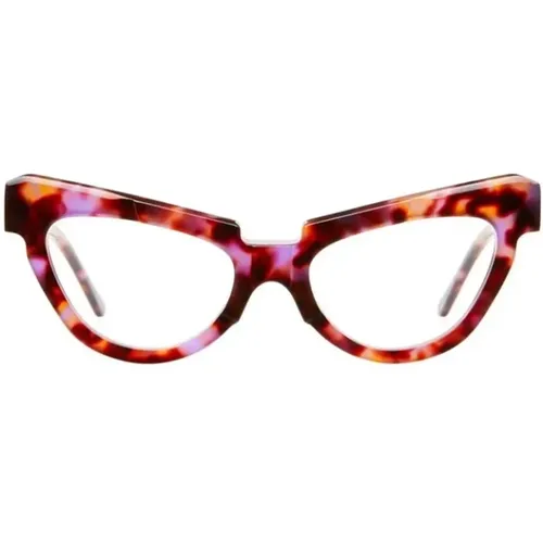 Violet Tortoise Cat-Eye Eyeglasses , female, Sizes: ONE SIZE - Kuboraum - Modalova