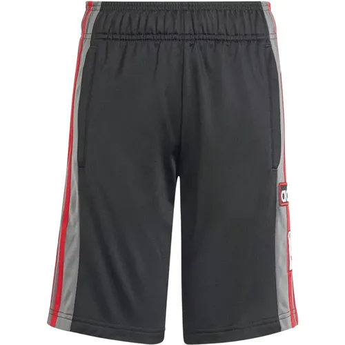 Schwarze Shorts mit Grauen und Roten Streifen - adidas Originals - Modalova