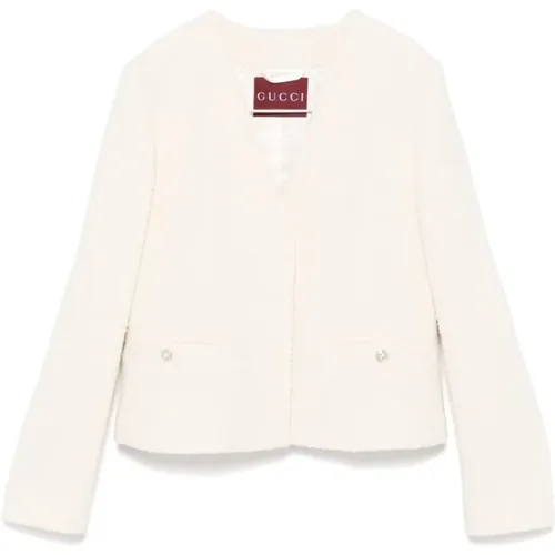 Wool Blend Bouclé Jacket , female, Sizes: M, XS - Gucci - Modalova