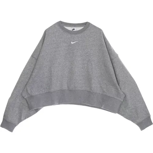 Essentials Fleece Oversized Crew Sweatshirt , Damen, Größe: XS - Nike - Modalova
