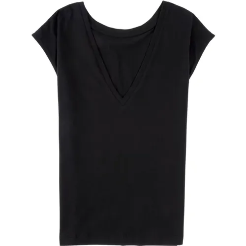 Deep V-Neck T-Shirt , Damen, Größe: L - Ottod'Ame - Modalova