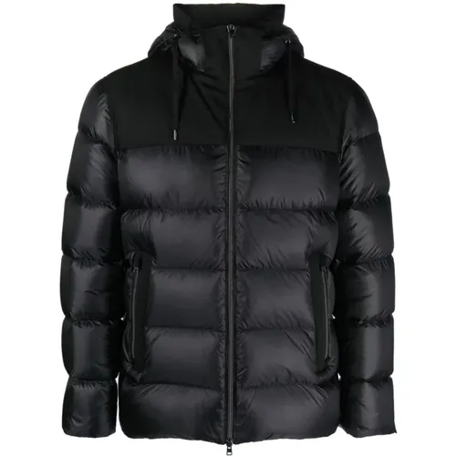 Padded Down Jacket with Drawstring Hood , male, Sizes: 3XL, 2XL - Herno - Modalova