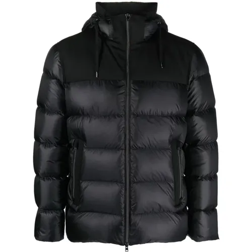 Padded Down Jacket with Drawstring Hood , male, Sizes: S, 2XL, XL, L - Herno - Modalova