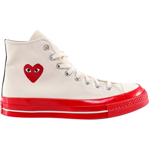 Canvas Heart Sneakers , male, Sizes: 11 UK, 8 1/2 UK - Comme des Garçons Play - Modalova