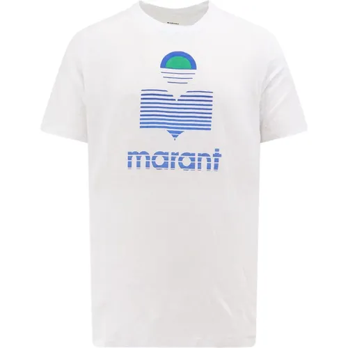 Logo Linen T-Shirt , male, Sizes: S, L, M - Isabel marant - Modalova
