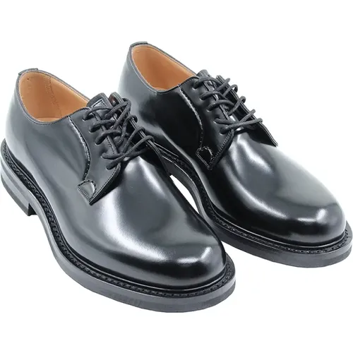 Flat Lace-up Shoes with Hand Stitching , male, Sizes: 10 UK, 7 UK, 7 1/2 UK, 9 UK, 8 1/2 UK, 8 UK - Church's - Modalova