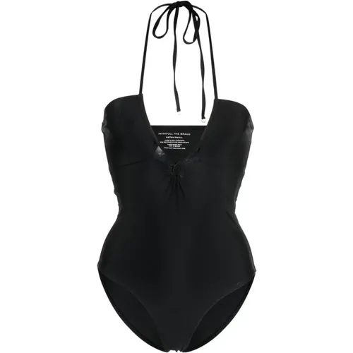 Schwarzer Badeanzug mit Ausschnitten , Damen, Größe: XS - Faithfull the Brand - Modalova
