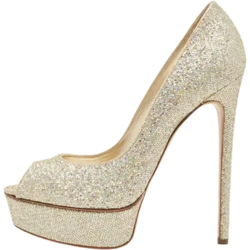 Pre-owned Fabric heels , female, Sizes: 7 UK - Casadei Pre-owned - Modalova