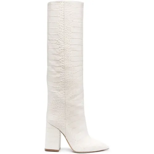 Anja Crocodile Leather Boots , female, Sizes: 4 1/2 UK, 2 UK, 4 UK, 3 UK, 5 UK - Paris Texas - Modalova