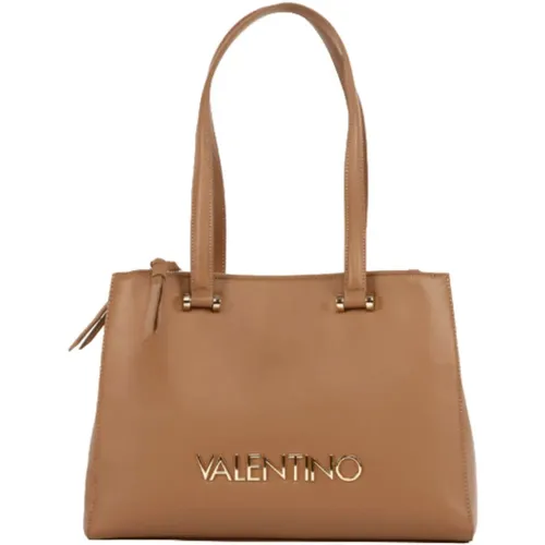 Handtasche mit Goldener Valentino-Inschrift,Schwarze Handtasche mit goldener Valentino-Inschrift - Valentino by Mario Valentino - Modalova