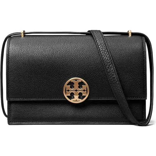 Schwarze Crossbody-Tasche mit Magnetverschluss - TORY BURCH - Modalova