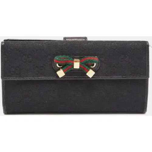 Gebrauchte Schwarze Stoffbrieftasche - Gucci Vintage - Modalova