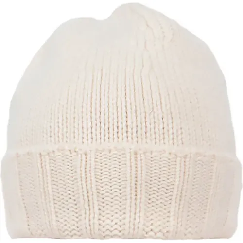 White Beanie Hat for Men , male, Sizes: ONE SIZE - Drumohr - Modalova