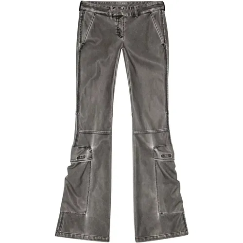 Flared Cargo Jeans , female, Sizes: XS - Diesel - Modalova