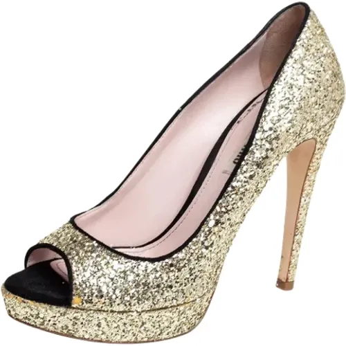 Pre-owned Suede heels , female, Sizes: 5 UK - Miu Miu Pre-owned - Modalova