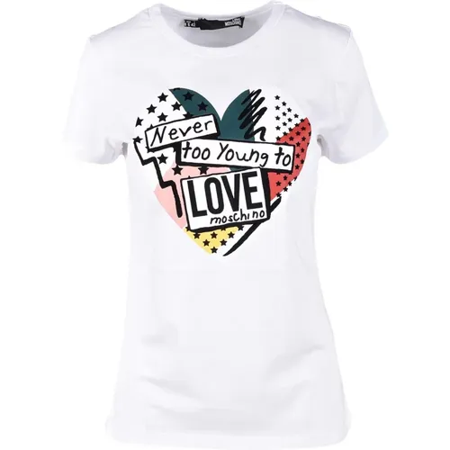 T-Shirt from Collection , female, Sizes: XS, L, M, S - Love Moschino - Modalova