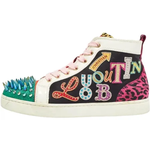 Pre-owned Leather sneakers , female, Sizes: 7 UK - Christian Louboutin Pre-owned - Modalova