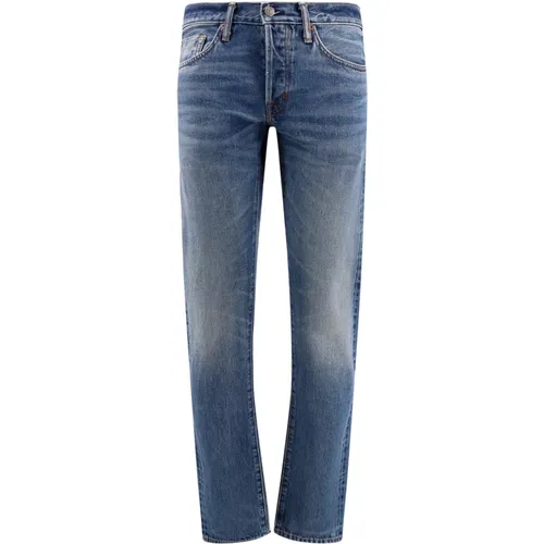 Slim Fit Jeans with Button Closure , male, Sizes: W31 - Tom Ford - Modalova