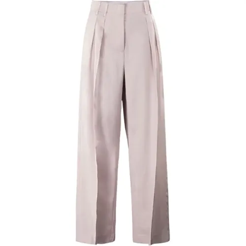 High Waist Wide Leg Hose , Damen, Größe: S - Moorer - Modalova