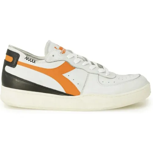 Mens Sporty Leather Sneakers , male, Sizes: 6 UK - Diadora - Modalova