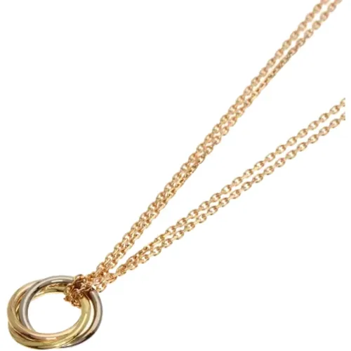 Pre-owned Gold necklaces , female, Sizes: ONE SIZE - Cartier Vintage - Modalova