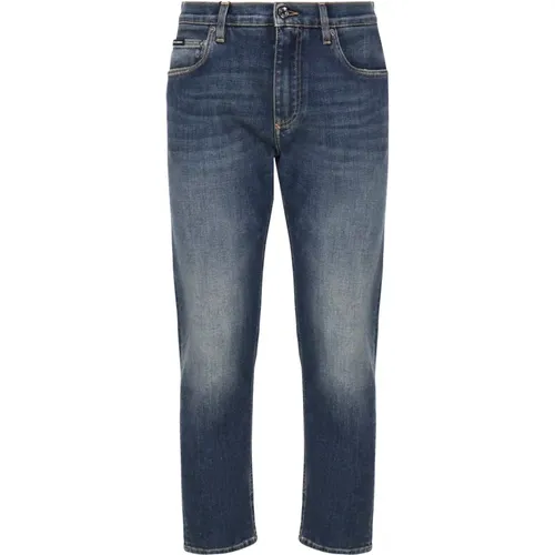 Italian Denim Jeans Straight Fit , male, Sizes: L, M, 2XL - Dolce & Gabbana - Modalova