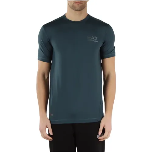 Stretch Ventus7 Technical Fabric T-shirt , male, Sizes: L, M - Emporio Armani EA7 - Modalova