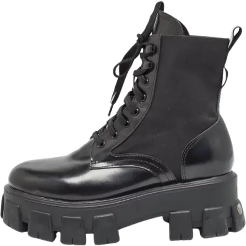 Pre-owned Leather boots , female, Sizes: 5 UK - Prada Vintage - Modalova