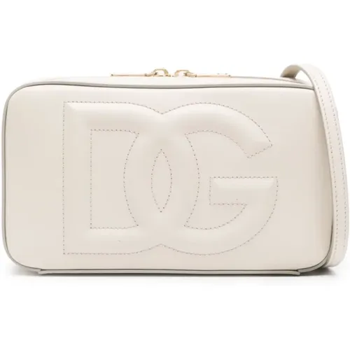 Weiße Zwei-Wege-Tasche mit Logo - Dolce & Gabbana - Modalova