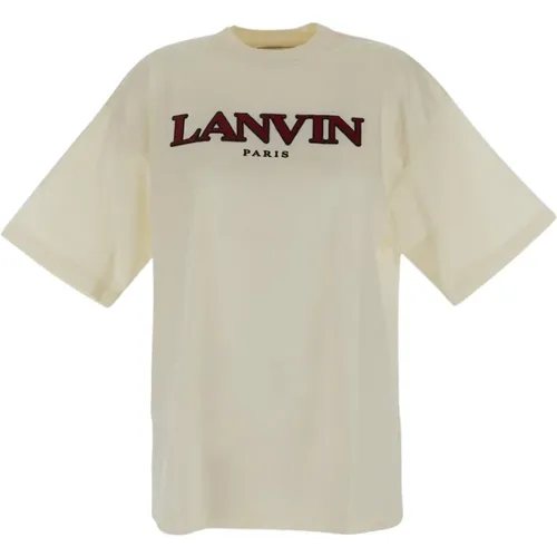 Logo T-Shirt , Damen, Größe: XS - Lanvin - Modalova