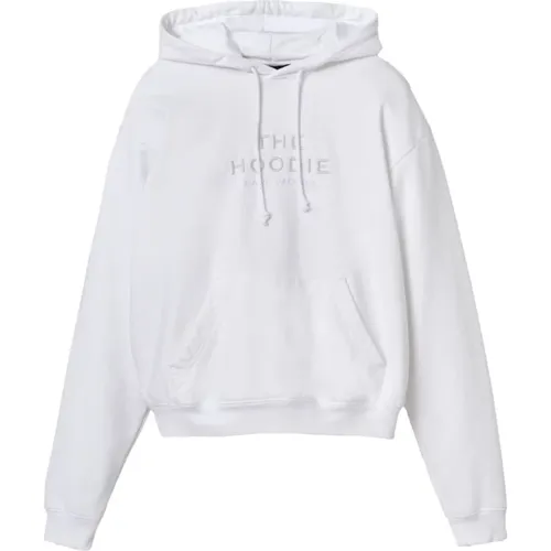 Weiße Baumwollkapuzenpullover , Damen, Größe: S - Marc Jacobs - Modalova