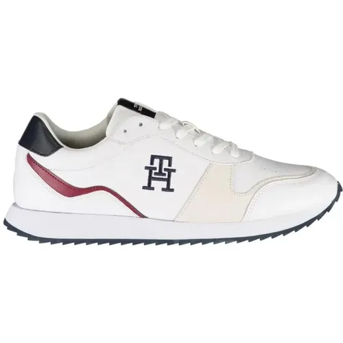 Embroidered Lace-Up Sports Sneaker , male, Sizes: 6 UK, 10 UK, 9 UK - Tommy Hilfiger - Modalova