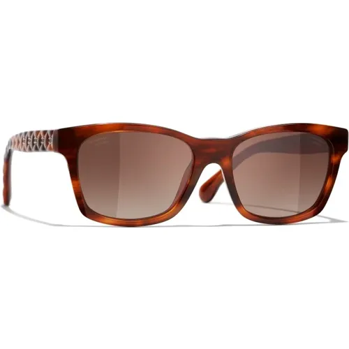 Ikonoische Sonnenbrille mit einheitlichen Gläsern , Damen, Größe: 56 MM - Chanel - Modalova