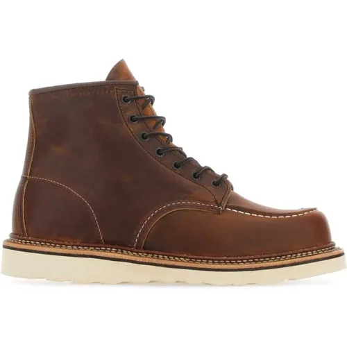 Klassische Braune Leder Schnürschuhe , Herren, Größe: 42 1/2 EU - Red Wing Shoes - Modalova