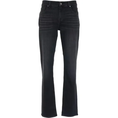 Slim Fit Jeans mit Logo-Details , Herren, Größe: W31 - 7 For All Mankind - Modalova