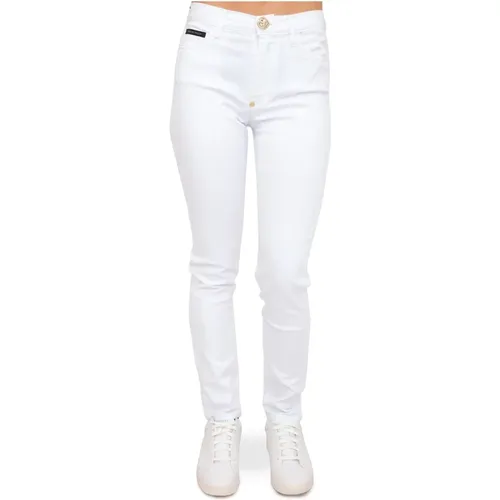 Weiße Skinny Hose , Damen, Größe: W27 - Philipp Plein - Modalova