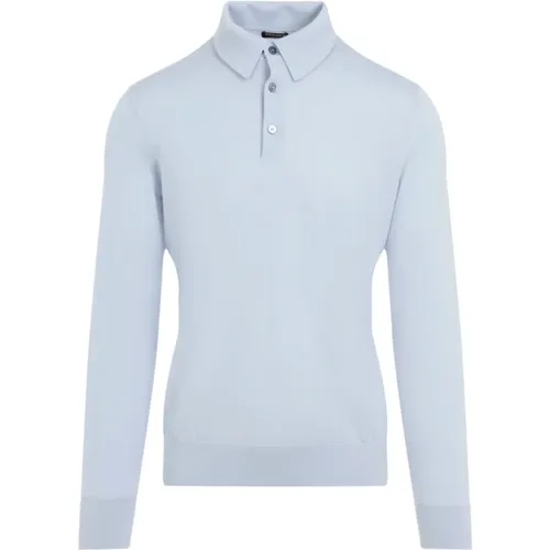 Blaues Cashmere Polo Shirt - Ermenegildo Zegna - Modalova