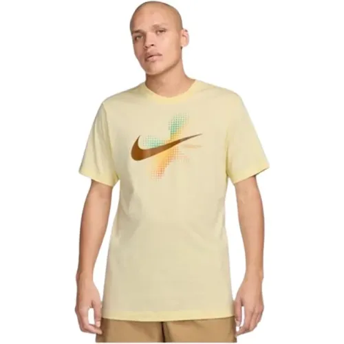 Casual Herren T-Shirt , Herren, Größe: L - Nike - Modalova