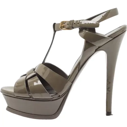 Pre-owned Leder sandals , Damen, Größe: 37 1/2 EU - Yves Saint Laurent Vintage - Modalova