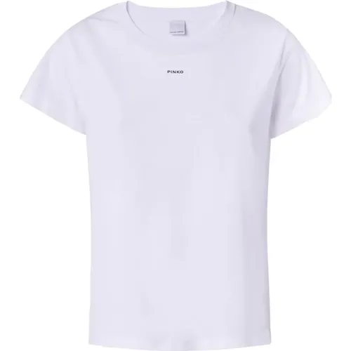 Casual Cotton T-Shirt for Women , female, Sizes: S, XS - pinko - Modalova