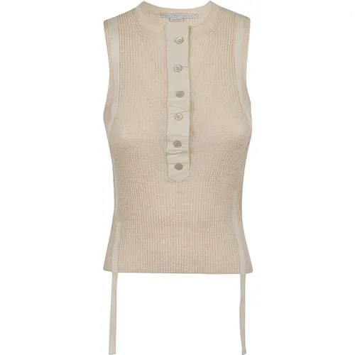 Womens Clothing Topwear Nude Neutrals Ss24 , female, Sizes: XS - Stella Mccartney - Modalova