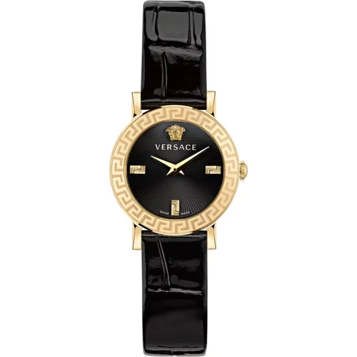 Daphnis Gold Quartz Watch , female, Sizes: ONE SIZE - Versace - Modalova