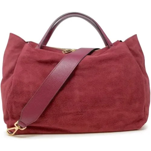 Bordeaux Leder Schultertasche Fw24 - AVENUE 67 - Modalova