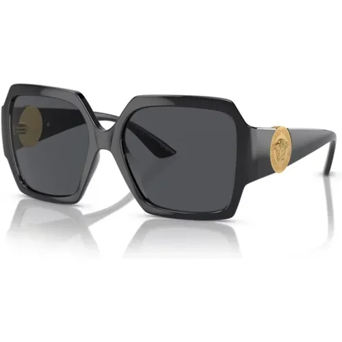 Square-shaped Sunglasses with Iconic Symbols , female, Sizes: 56 MM - Versace - Modalova