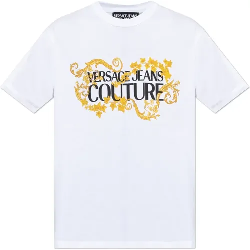 T-Shirt mit Logo , Herren, Größe: L - Versace Jeans Couture - Modalova