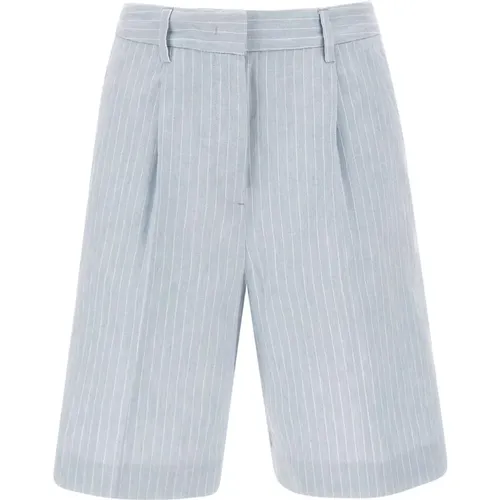 Womens Bermuda Linen and Cotton Shorts , female, Sizes: 3XL, XL, 2XL - Iceberg - Modalova