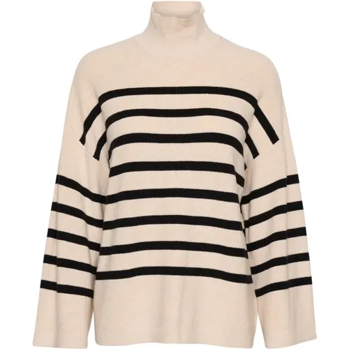 Gestreifter Pullover French Oak/Black , Damen, Größe: L - InWear - Modalova