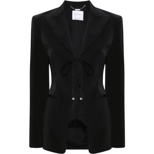 Womens Clothing Jackets Nero Ss24 , female, Sizes: XS, M - Blumarine - Modalova