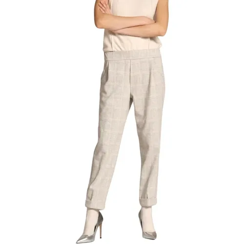 Glen Check Easy Jogger Chino Hose , Damen, Größe: S - Mason's - Modalova