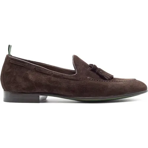 Suede Loafer with Tassels , male, Sizes: 10 UK, 9 1/2 UK, 8 1/2 UK, 8 UK, 7 1/2 UK, 9 UK - Green George - Modalova